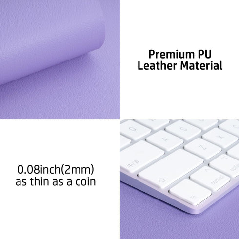 Leather Desk Pad Protector, Non-Slip PU Leather Blotter, Waterproof Writing Pad for Office Home (23.6" x 13.7",