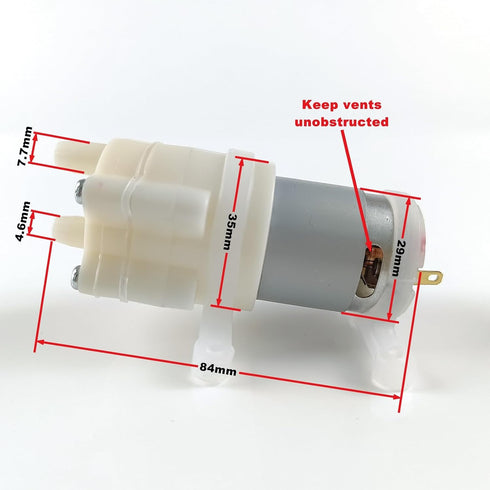 12V R365 (Pack 2pcs) EK2166US Gikfun DC Micro Self-Priming Water Pump for Tea Maker, Water Dispenser, Medical