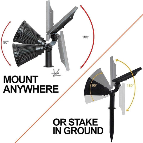 270, SOLVAO Solar Spot Light | Ultra Bright, Waterproof, Adjustable No Wiring, Portable | Auto On/Off Function |
