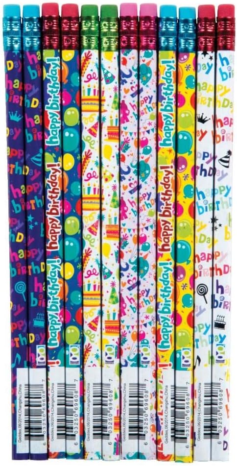 Raymond Geddes Birthday Number 2 Pencils for Kids - Pack of 72