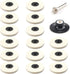 KUOFU 15Pcs 3 inch Wool Quick Change Discs Polishing Buffing Pads with 1Pc