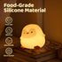 Dimmable 30-Min 50H/12H Rytinazzz Penguin Silicone Night Light, Tap Control Soft Nightlight with Timer, Long Battery