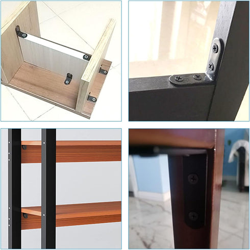 16Pcs 1.57 1.57 Inch 90 Bonsicoky L Bracket Right Angle Corner Brace, Stainless Steel x Joint Right Angle, Black Degree