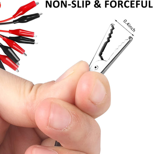 4 Groups 1M Alligator Clips Electrical, Insulated Test Leads with Double-ended Jumper Wires for Testing