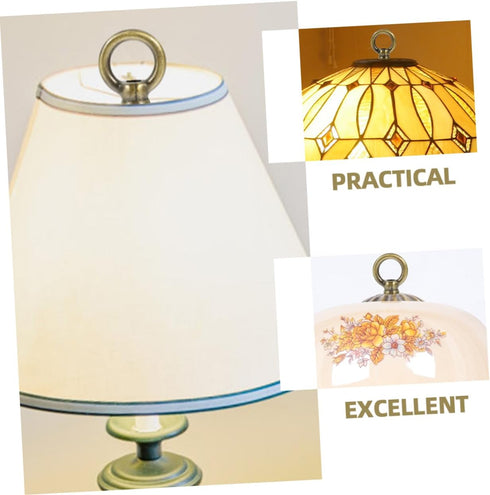 Garneck 2pcs Bulb Bronze Solid Lamp Finials Caps for Lamp Shades Finials for Light Rings Decoration for Shade