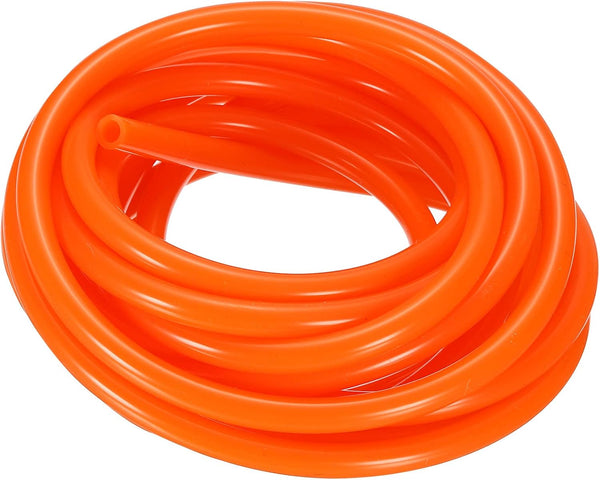 DMiotech 5/32" ID 1/4" OD 10 Feet Orange Silicone Tube, Industrial Tubing for Water Air Pump