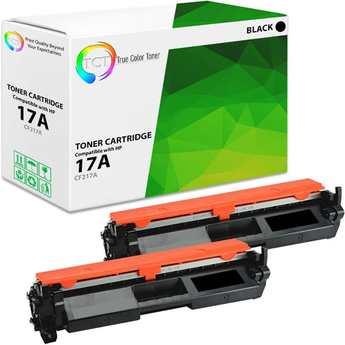 TCT Premium Compatible Toner Cartridge for HP 17A CF217A Black, 2-Pack for Laserjet Pro M102 Series Printers