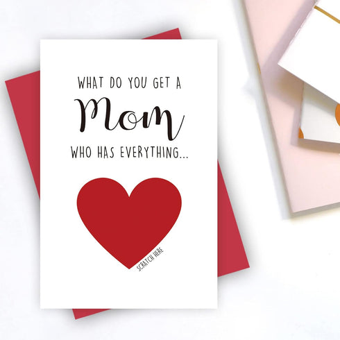 Alzombi Funny Pregnancy Announcement Card, Pregnancy Reveal Scratch off Card for Mother's Day Mom's Birthday, A