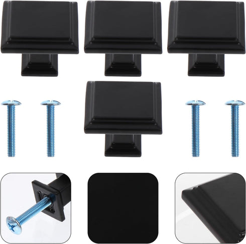 4pcs Ciieeo Zinc Alloy Solid Single Hole Cabinet Drawer Handles, Multipurpose Door and Furniture Knobs for Wardrobe