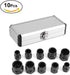 10 Pcs Impact Bolt & Nut Remover Set - Bolt Screw Extractor Set, Nut Remover Tool with Aluminium Storage Case for