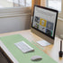 Boutilon Leather Mouse Pad - Extended Desk Pad for Keyboard and Mouse, Non-Slip Study Desk Protector, 35"x17" (L-Green)
