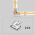20pcs COB LED Light Strip Connectors, 8mm 2Pin, L-Shaped/Corner Connector LED Tape Light Connectors for DIY COB/SMD