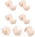 12x6cm Set 4 Kisangel Wood Carving Rubber Wood Furniture Legs for Sofa Chair Table of Replacement Legs for Tv Cabinet