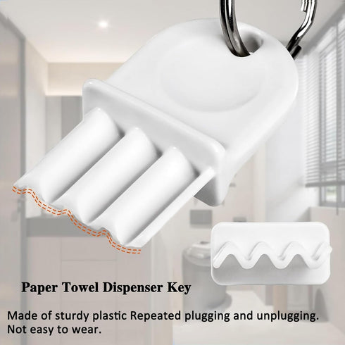 Set 5 E114 5 50504 5 Paper Towel Dispenser Key Includes Keys, Georgia Pacific Keys, and Plastic Waffle Keys.