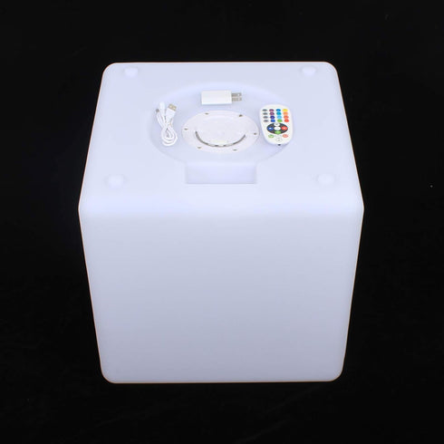 ReqianXH 11.81 Inch 16 4 LED Cube Chair Light RGB Adjustable Light Colors Light Modes Remote Control Side Table LED
