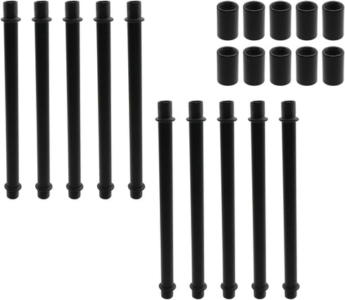 Bitray Straight Pipe Lamp Stem Kit with Connectors 5.91"/150mm Black Lamp Rod