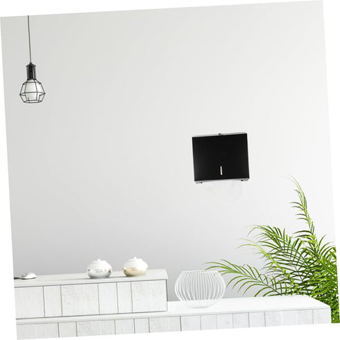 Lurrose Stainless Steel Bathroom Tissue Holder with Strong Adhesive No-Nail Mount Hand Towel Dispenser for Home Hotel