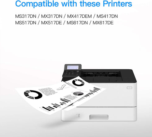 LxTek Compatible Toner Cartridge Replacement for Lexmark 51B1000 for MS417DN MS317DN MS517DN MS617DN (Black, 1 Pack)