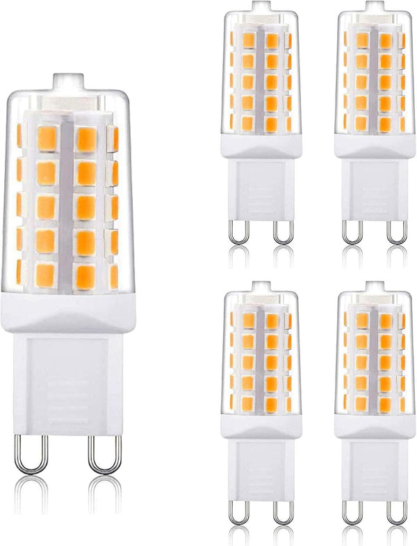 BAOMING G9 LED Bulb 4W 40 Watt T4 G9 Base Halogen Equivalent 2700K Soft Warm White, 5 Pack