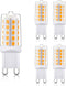 BAOMING G9 LED Bulb 4W 40 Watt T4 G9 Base Halogen Equivalent 2700K Soft Warm White, 5 Pack