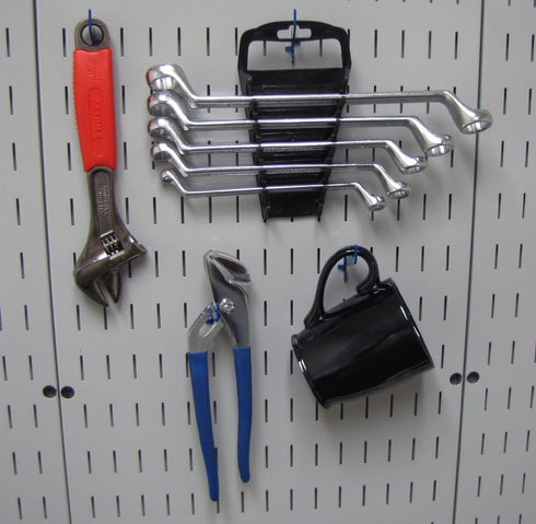Wall Control KT-200-DLX Blue Slotted Metal Pegboard Hook Kit, Deluxe Assortment for Storage & Organization, 50 lbs