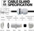 3/8 Cable Glands White PA66 Connector IP68 Waterproof Adjustable Cord Grip Strain Relief Connectors Protectors White 10PCS With Plastic Box