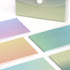 SKLENICE 100pcs 3x5 inch Gradient Blank Index Cards with Sticker Labels in Clear Plastic Index Card Holder