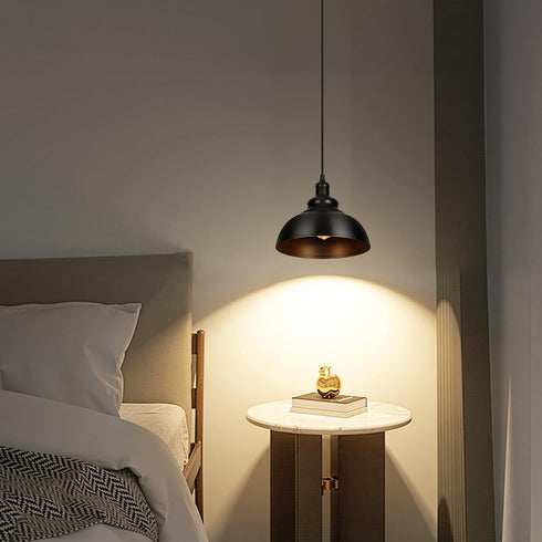 Dimmable Dimmer LG9925343 Lightess Black Pendant Lights with Plug in Cord and ON/Off Switch, Industrial Hanging Kitchen