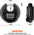 DELSWIN 4 Digit Combination Disc Padlock with Hardened Steel Shackle for Sheds, Storage Units, School Gym Lockers