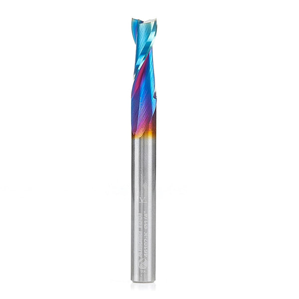 Amana Tool - 46102-K Solid Carbide Spiral Plunge Tool, 1/4 Dia, Spektra Extreme Coated