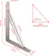 10", 2 2 Pack YUMORE Stainless Steel Shelf Bracket Heavy Duty Solid Shelf Support Corner Brace Joint Right Angle