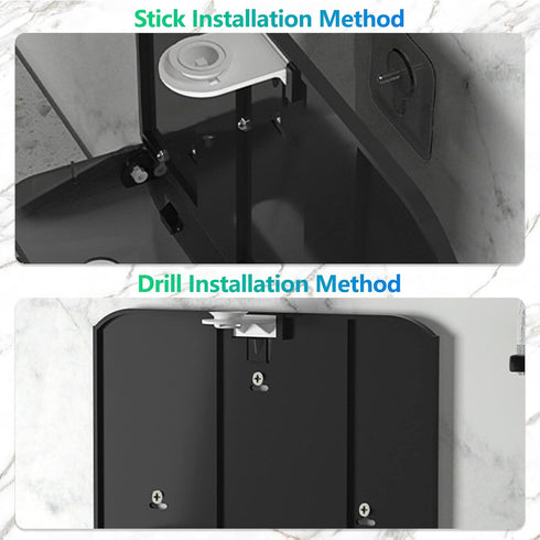 Commercial , Multifold/Trifold/C Fold Papers Dispenser, Bathroom Hand Towels Wall Mounted Tissue Holder, No-Drill