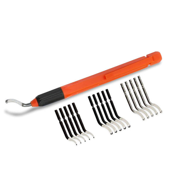 AFA Tooling - Deburring Tool with 16 High Speed Steel Swivel Blades - 3D Printing & Plumbing Burr Removal Tool