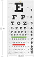 Eye Chart Snellen Wall Chart with Hand Pointer and Eye Occluder for Medical Exams (3 Piece Set)