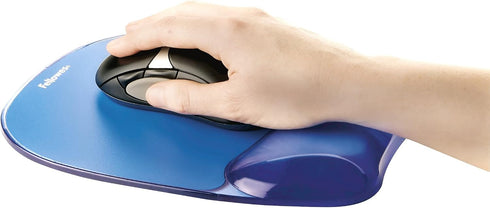 Fellowes (91141) Crystals Gel Mouse Pad Wrist Rest - Blue