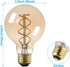 TORCHSTAR G25 LED Globe Light Bulbs, Amber Glass, 4.5W 250LM Dimmable, E26 Base Vintage Edison, 2000K, 3 Pack