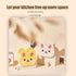 Kawaii Cute Bear Bunny Acrylic Pen Pencil Brush Holder, Desktop Organizer Decoration for Kids Office Makeup Storage
