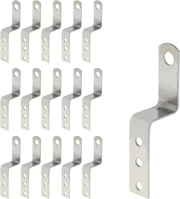 Geesatis 15PCS Right Angle Z Shaped Corner Bracket with Mounting Screws for