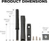 KH866 Black Push-to-Open Style Touch Latch Screw-Mount for Self-Closing Hinges, Cabinet Doors, Soft Close Magnetic