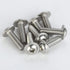 M6-1.0 x 12mm Flanged Button Head Socket Cap Screws, Stainless Steel 18-8 (304), 25 PCS