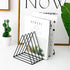 Sooyee Black Magazine Holder, 9 Slot Desktop File Sorter Organizer, Triangle Bookshelf Decor for Home Office
