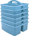 Teacher Created Resources Light Blue Portable Plastic Storage Caddy 6-Pack for Classroom and Office Organization