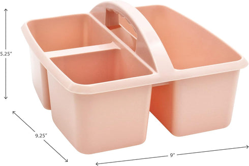 Teacher Created Resources Blush Portable Plastic Storage Caddy, 6-Pack for Classrooms and Office Organization, 3