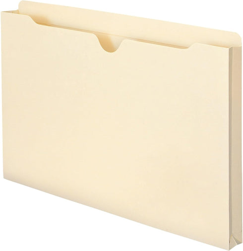 Smead File Jacket, Legal Size, Reinforced Straight-Cut Tab, 1" Expansion, Manila, 50 per Box (76520)