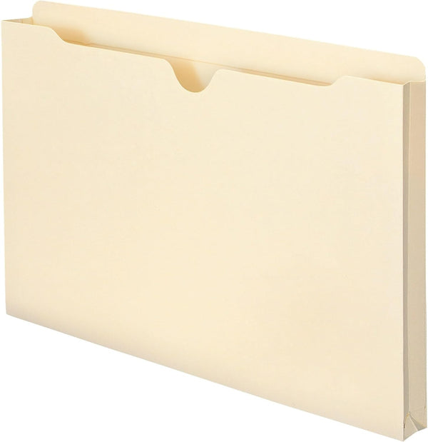 Smead File Jacket, Legal Size, Reinforced Straight-Cut Tab, 1" Expansion, Manila, 50 per Box (76520)