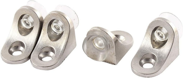 Aexit 4 Pcs Stainless Steel Right Angle Corner Brace Glass Shelf Fixing Clip