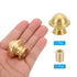 PATIKIL Lamp Finials Caps Knob, Solid Brass Lamp Shade Top Decoration Screw Cap Nuts with Brass Reducing Adapter