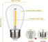BORT LED S14 Replacement Light Bulbs, Shatterproof Outdoor String Light Bulbs, 25 Pack, 2200K Warm White