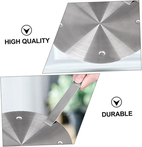 1Pc Cabilock Stainless Steel Heat Induction Cooker Thermal Guide Plate Easy to Clean Cookware Protection for Food