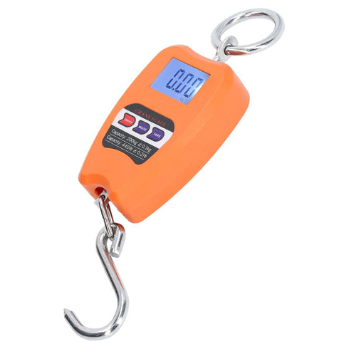 440lb Digital Hanging Scale with LCD Display, Multifunctional Portable Handheld 200Kg Load Mini Crane Hanging Scale